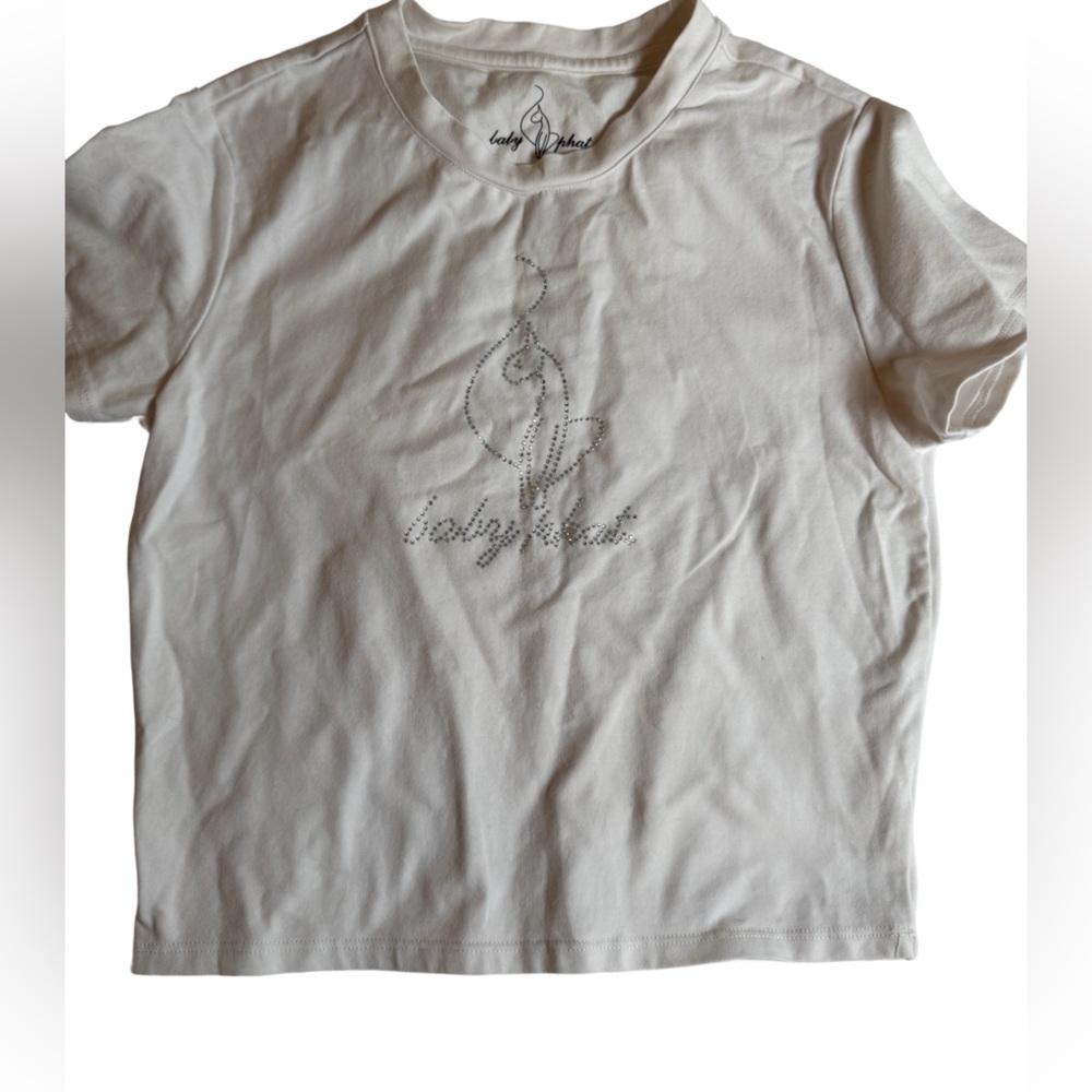 Baby Phat Cream T-Shirt with Logo Design